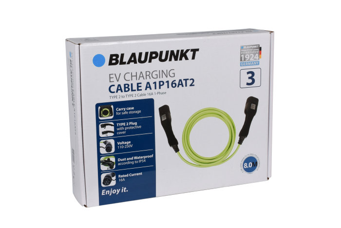 Blaupunkt ladekabel 1 fase Type 2 16A